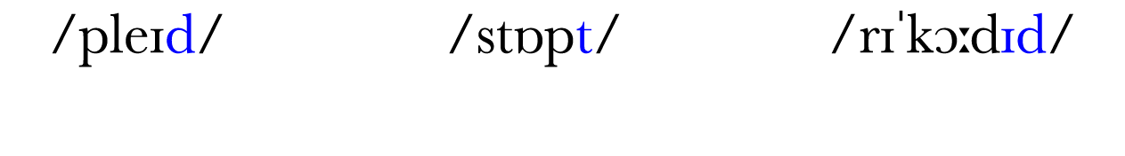  pleɪd          stɒpt         rɪ kɔ dɪd  