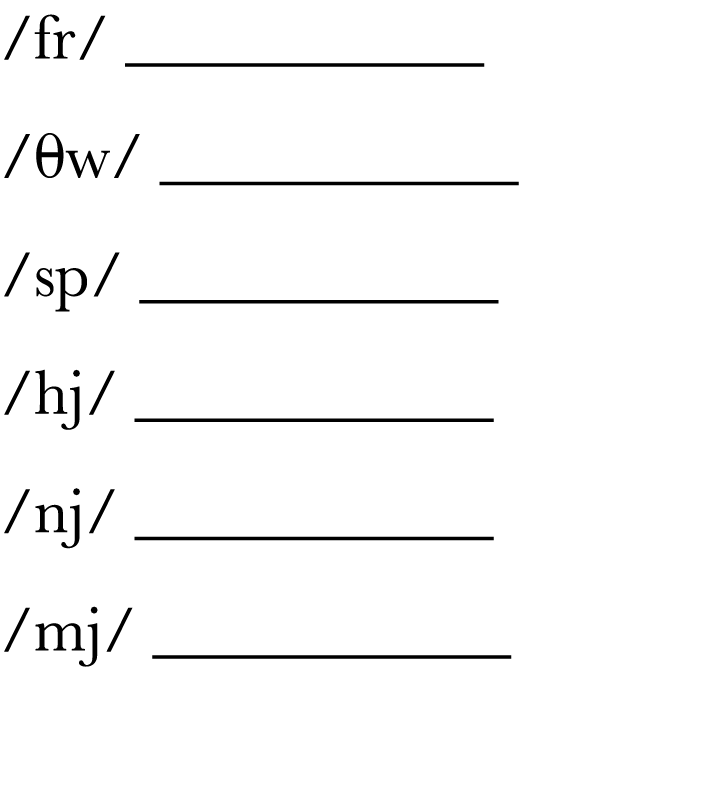  fr  ___________   w  ___________  sp  ___________  hj  ___________  nj  ___________  mj  ___________
