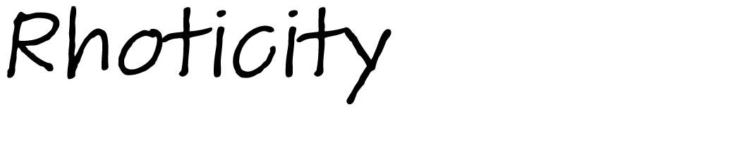  Rhoticity