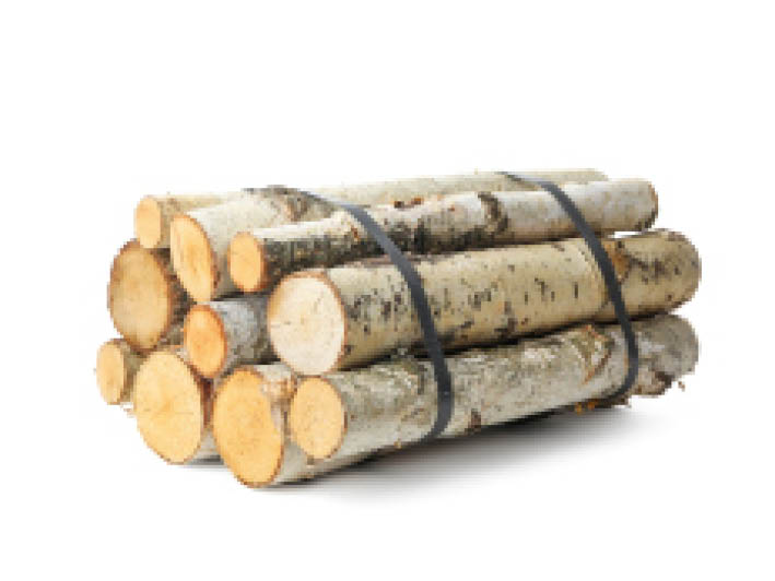 Set of cut firewood bunches on white background  Banner design
