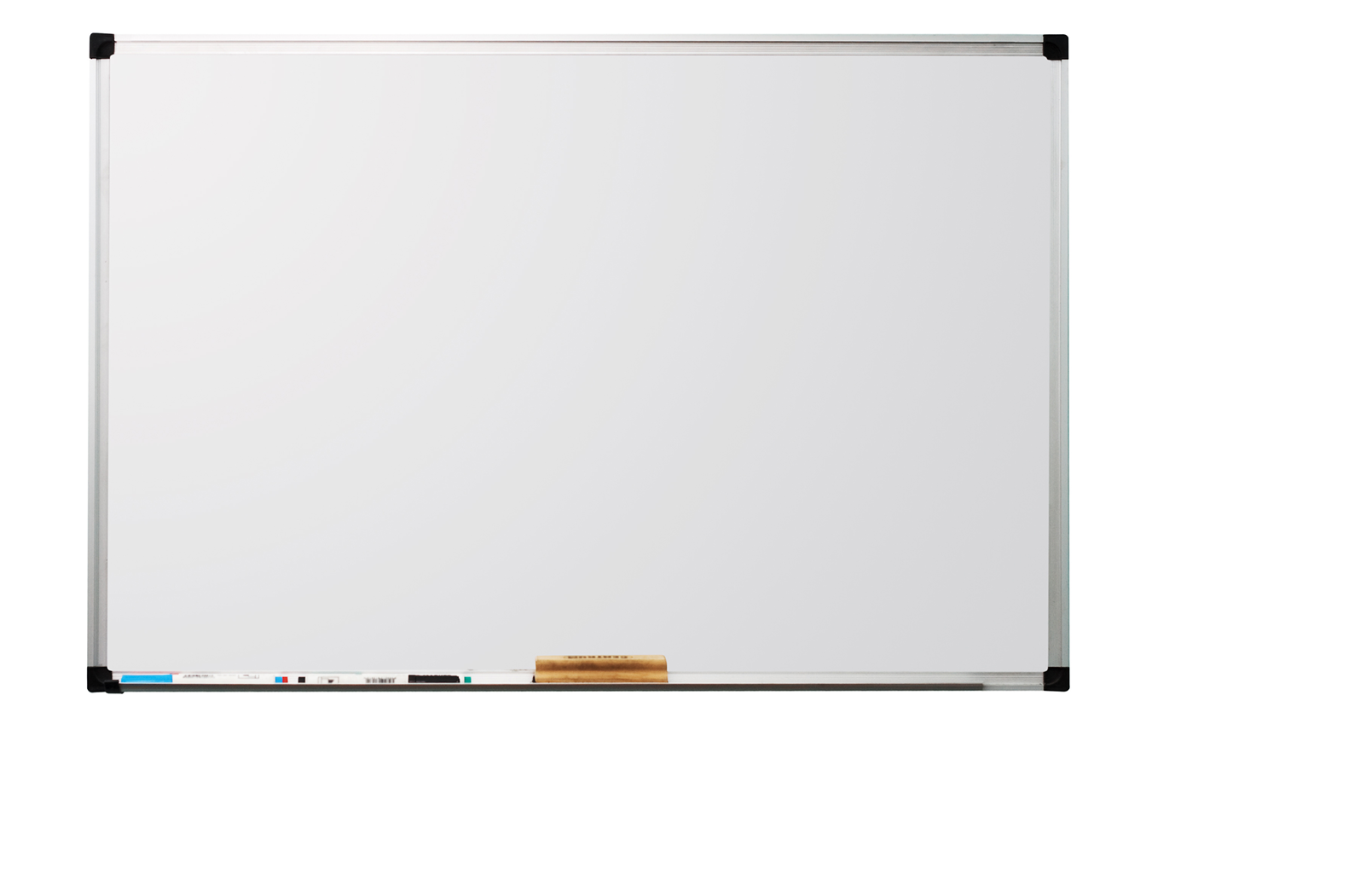 Modern whiteboard isolated on white background, with space for text